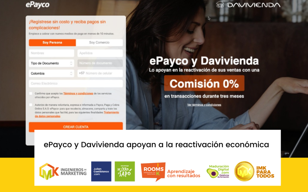 ePayco y Davivienda apoyan a la reactivación económica