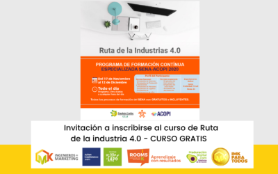 Invitación a inscribirse al curso de Ruta de la industria 4.0 – CURSO GRATIS