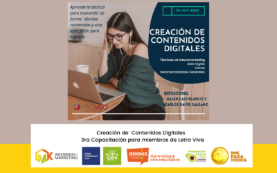 Creación de Contenidos Digitales – 3ra Capacitación para miembros de Letra Viva