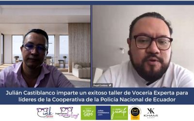 Julián Castiblanco imparte un exitoso taller de Vocería Experta para líderes de la Cooperativa de la Policía Nacional de Ecuador